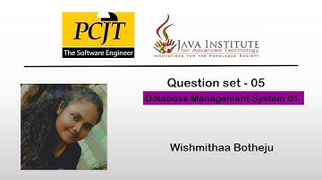Question Set 05 | Database Management System | Java Institute