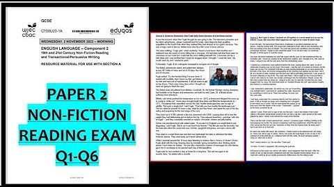 EDUQAS Paper 2 Reading Q1-Q6 walkthrough 2024 - GCSE English Language