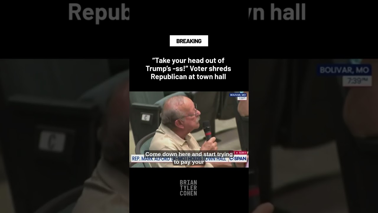 “Take your head out of Trump’s -ss!” Voter shreds Republican at town hall