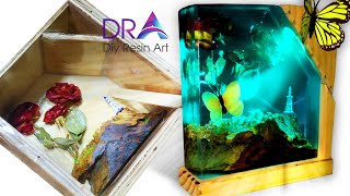 Amazing Diy Epoxy Resin Night Lamp With Resin And Rose | Diy Resin Art