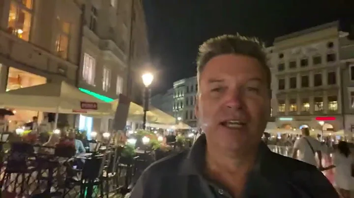 Krakow Poland Live Stream Saturday Night walk thro...