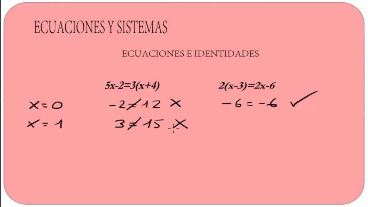 Ecuaciones e Identidades - YouTube