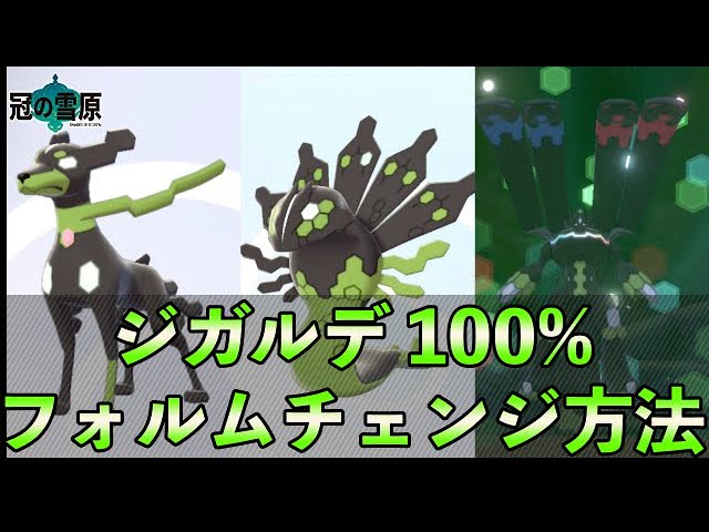 ジガルデ パーフェクトフォルムチェンジのやり方 ポケモン剣盾 The Pokemon Sword Shield The Crown Tundra Youtube