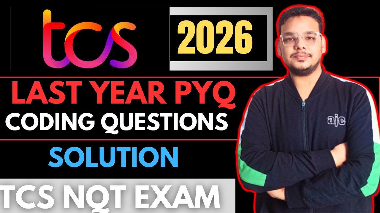TCS Previous Year Coding Questions | TCS PYQ Solutions | TCS NQT Coding ...