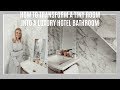 HOW TO TRANSFORM A TINY ROOM INTO A LUXURY HOTEL BATHROOM | IAM CHOUQUETTE HOME TOURS