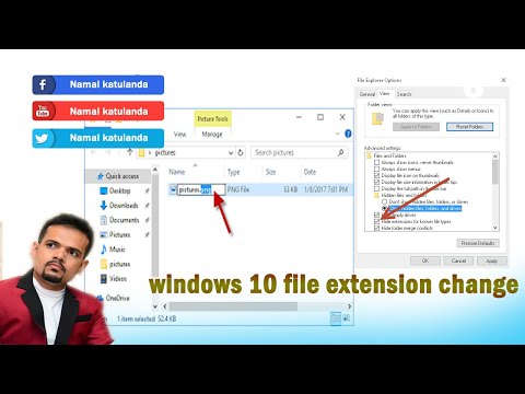 how to windows 10 file extension change | namal katulanda