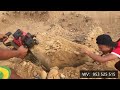 缅甸翡翠挖石现场：在悬崖边上挖石头，只为得到一块好翡翠