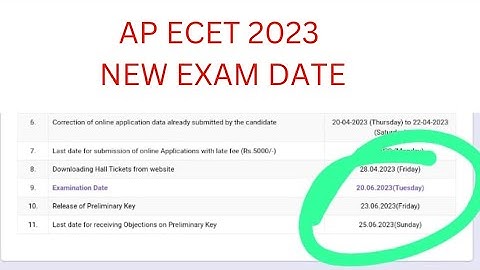 AP ECET 2023 NEW EXAM DATE