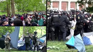 25 arrested at UVA after police clash with pro-Palestinian protesters