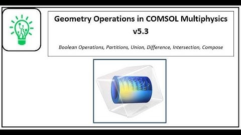 05.Boolean Operations & Partitions in COMSOL Multiphysics