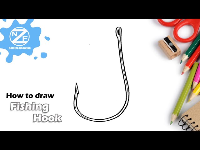 How to draw Fishing Hook 