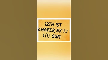 12th 1st chapter Applications of Matrix and Determinants Ex 1.1 1st (i)sum