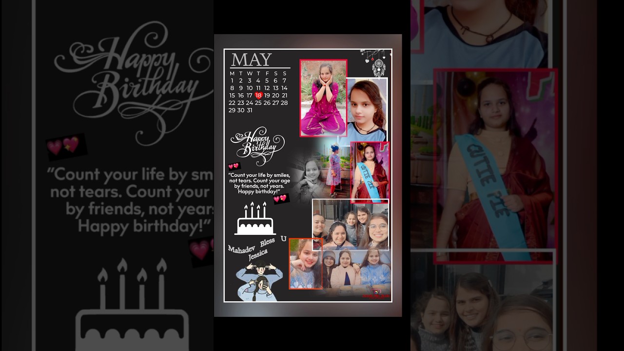 Customized Photo frame Birthday 🎂 #photoframe #birthdaycelebration #2024shorts #18may2024 #jessica🖤