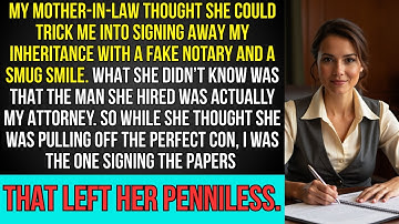 My Mother-in-Law Demanded I Sign Over My Inheritance—The Notary She Hired Was My Attorney