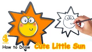 How to Draw cute sun | Easy Drawings
