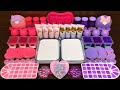 PINK VS PURPLE HEART !!! Mixing Random Things into glossy !!! Satisfying Video