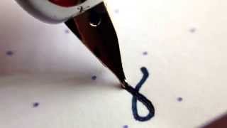 Macro View of Pilot Vanishing Point in Fine with Noodlers Q'Ternity Ink on RHODIA dot pad