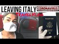 Escaping the Coronavirus lockdown in Italy! Travel Vlog