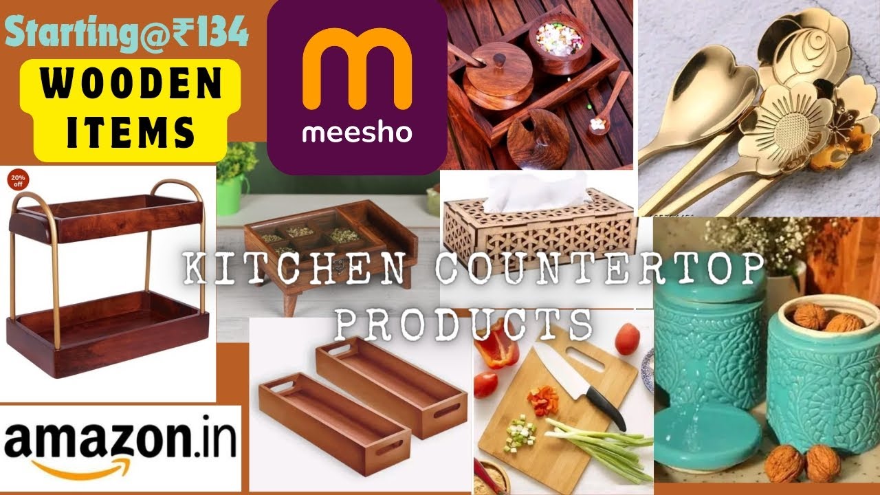 *Amazon & Meesho Kitchen Haul🧿Aesthetic wood Items for kitchen