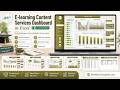 E-learning Content Services Dashboard in Excel