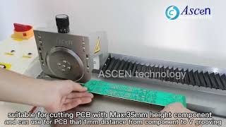 ASCEN shuttle cutter depaneling machine PCB separator for manual cutting long PCB V scoring board