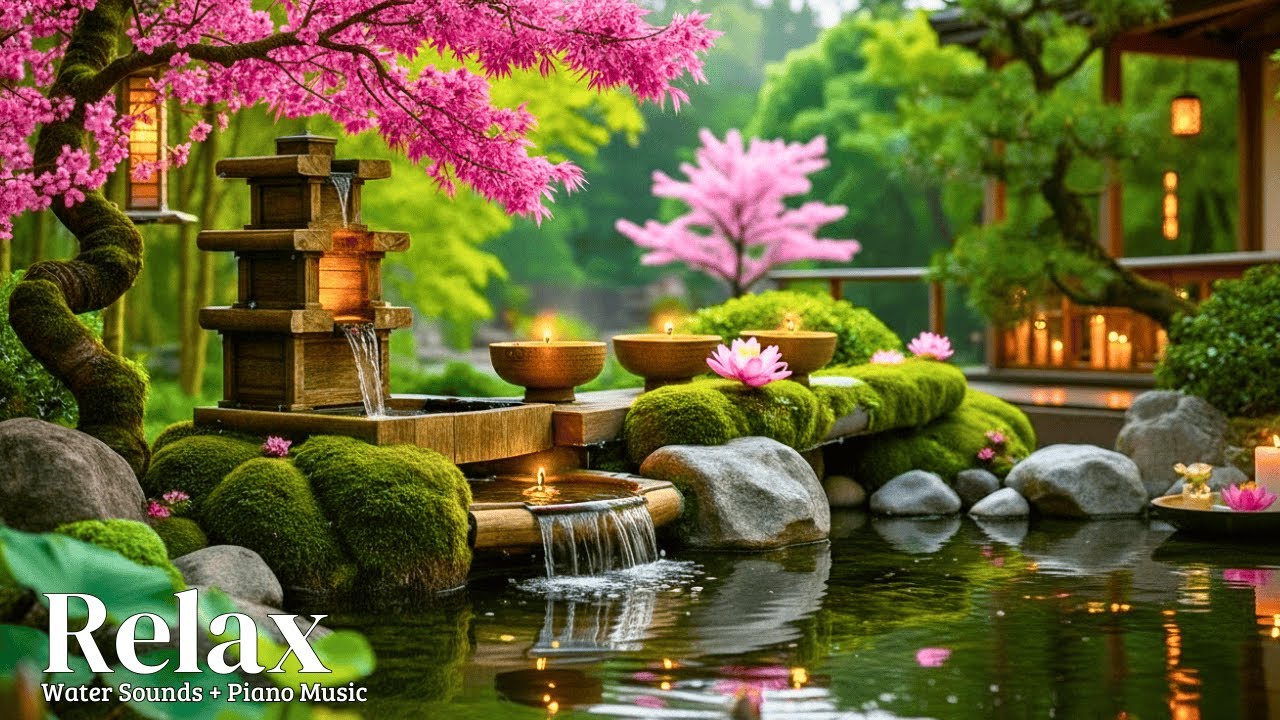 Healing Piano with Flowing Water Sounds 🌿 Insomnia Relief, Calm Anxiety & Deep Relaxation