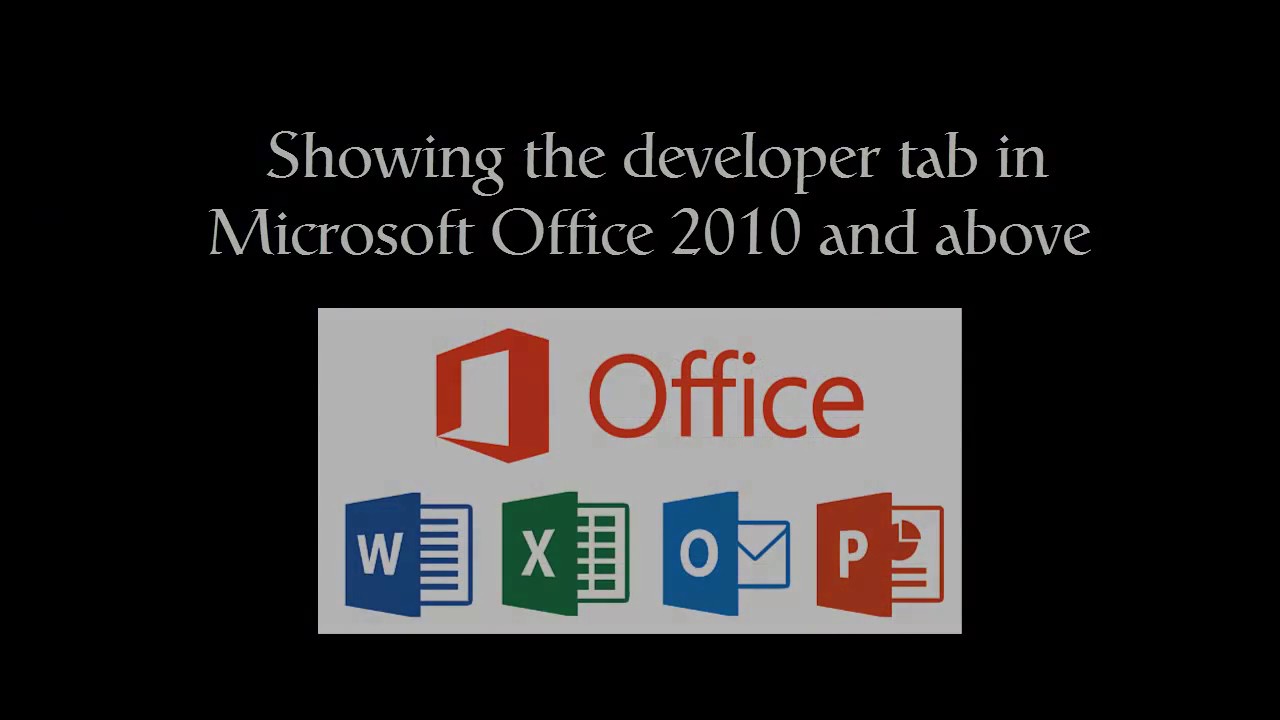Show developer tab in Microsoft PowerPoint 2007, 2010, 2013, 2016, 365 ...