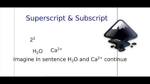 Inkscape: how to write subscripts, superscripts and chemical symbols