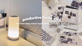 cozy home vlog | studying, school organisation system, desk accessories, journaling