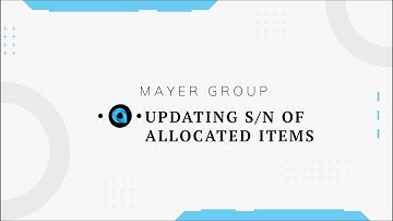 Updating the Serial Number of Allocated Items in Acumatica