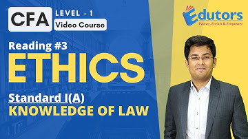 CFA Level 1 | ETHICS | Standard I(A) | Video Lectures | 2021 (Hindi)