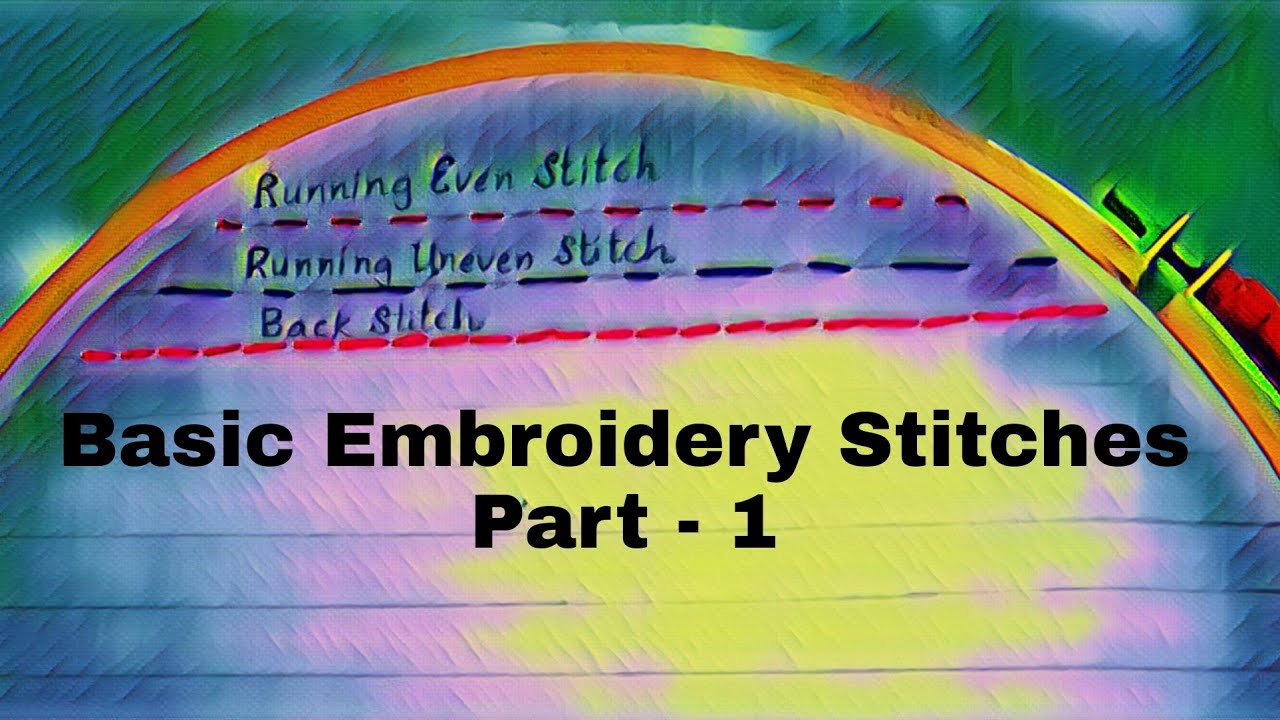 Hand Embroidery for beginners Basic Embroidery Stitches Easy