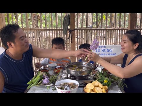 Video Mưa Bảo Được Rổ Cá Đồng Nấu Lẩu Mắm ,Rau Đồng ,Bông... - youtube