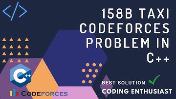 158B Taxi codeforces problem in c++ | Taxi codeforces solution | Easy solution
