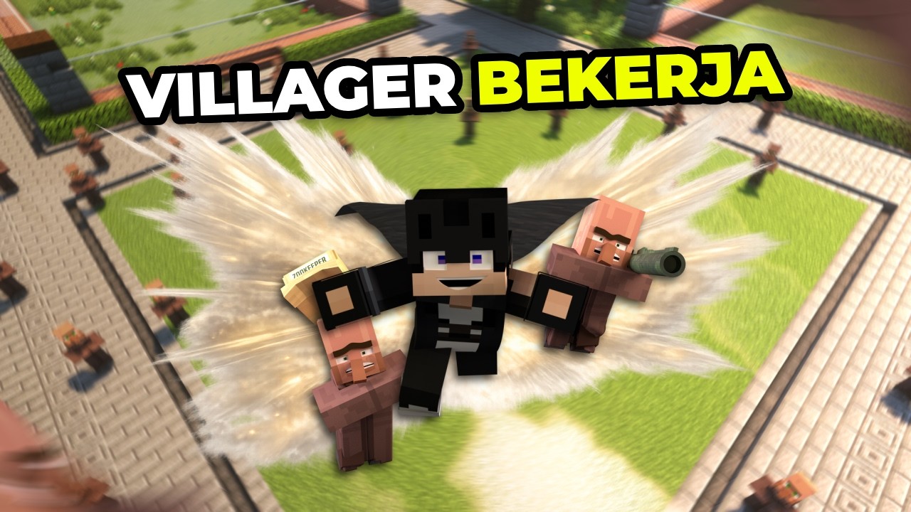 10,000 Villager Mencoba Bekerja Di Minecraft !!!