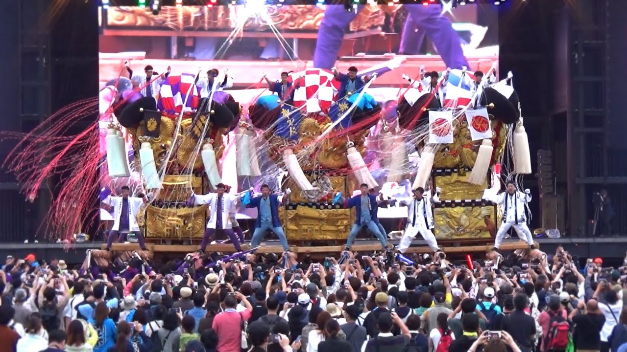 【万博】新居浜太鼓台祭り 寄せ太鼓 差し上げ 放り投げ 岸之下・萩生東・口屋【EXPO2025】