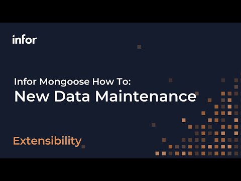 Mongoose How To - New Data Maintenance