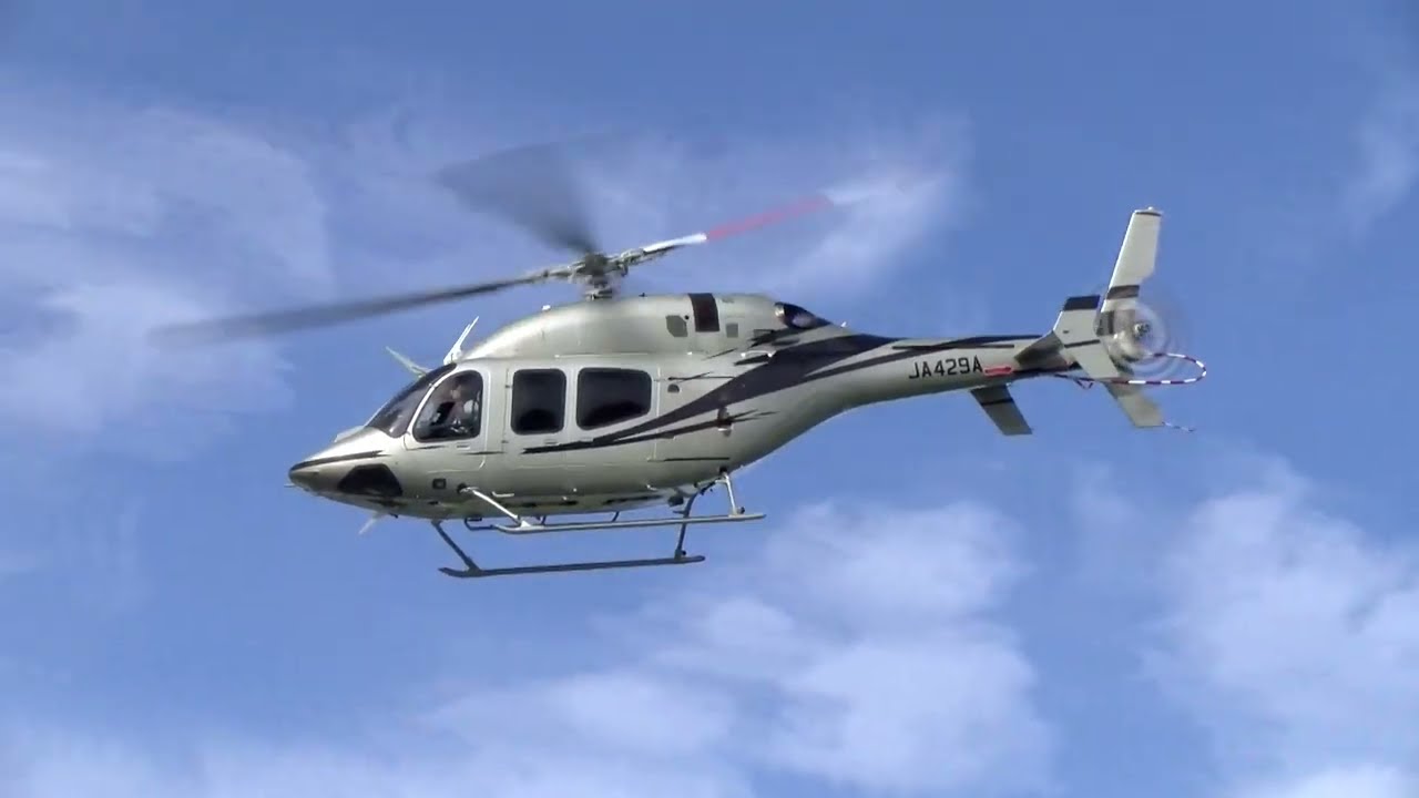 JA429A（Bell 429）群馬ヘリポートRW30離陸