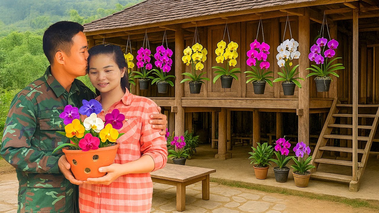 Dream House: Decorating a Bamboo House Filled with Orchids for Wife | Ly Tieu Ha's Husband