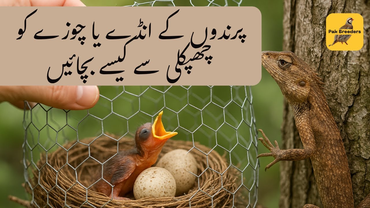 How To Save Birds Eggs Or Chick From Lizard | Birds Ke Shed Main Chipkali Ka Khatma | Pak Breeders