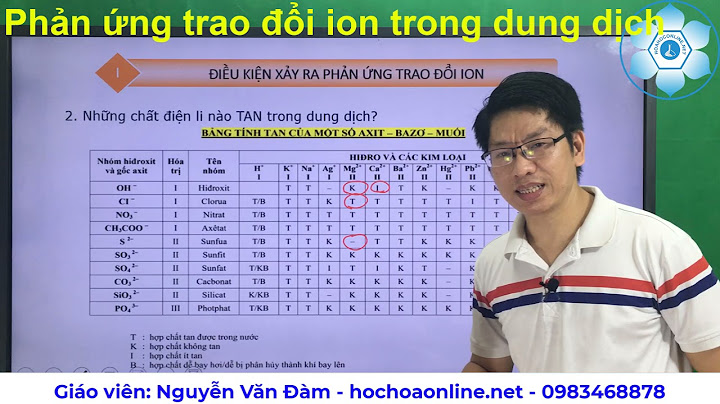 Phản ứng trao đổi ion trong dung dịch là gì