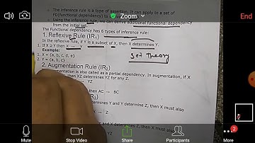 INFERENCE RULE IN FUNCTIONAL DEPENDENCIES