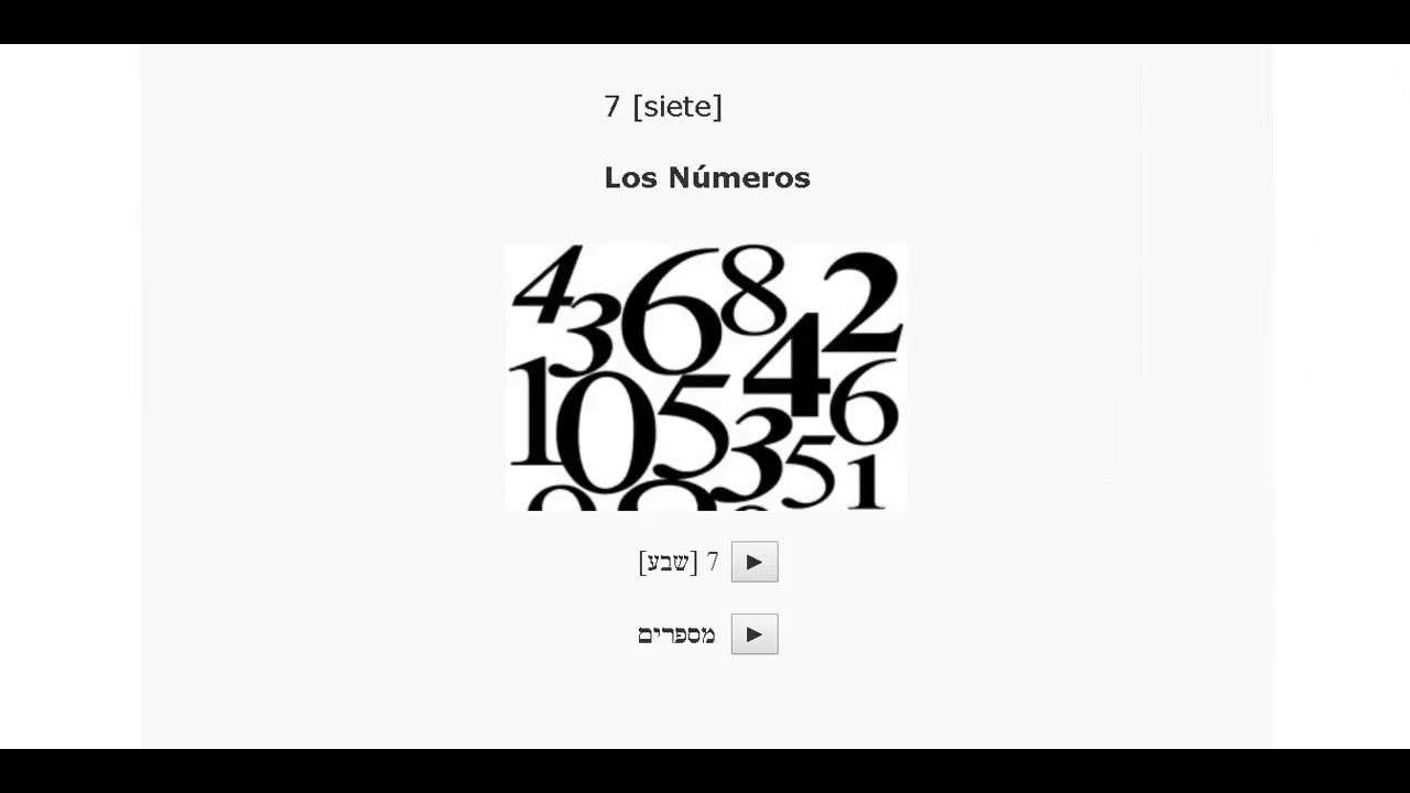 0007 Los Números - YouTube