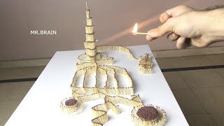 Match Chain Reaction DUBAI TALLEST Building Edition Amazing Fire Domino !!