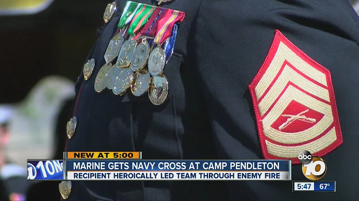 Marine gets Navy cross at Camp Pendleton
