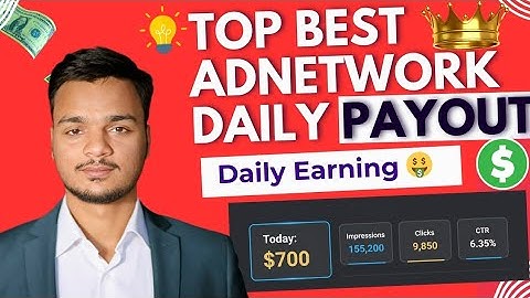 High Earning Daily Payment 🔥 Adnetwork | Google adsense Alternative High CPM 2026