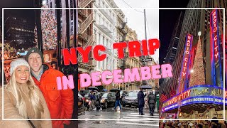 NYC TRAVEL VLOG : NYC at Christmas time , first time to New York City , 3 days in NYC