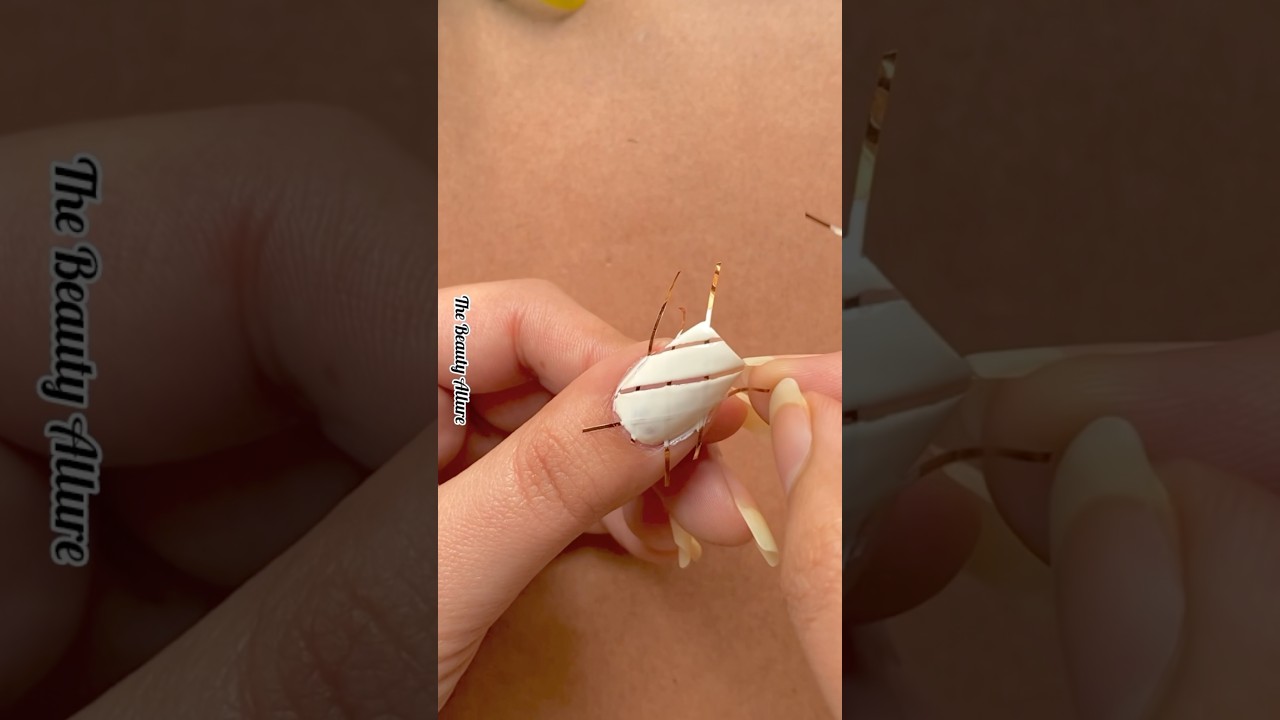 💅❣️Easy heart nail art design 