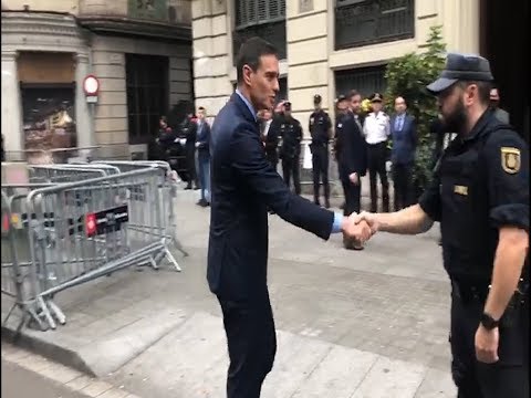 Pedro Sánchez llega a Barcelona tras los disturbios