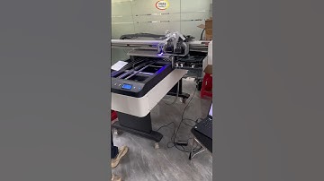 6090 Three Head Flatbed Uv printer printing demo